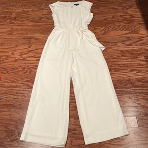 Tahari Wide Leg Jumpsuit With Keyhole Opening